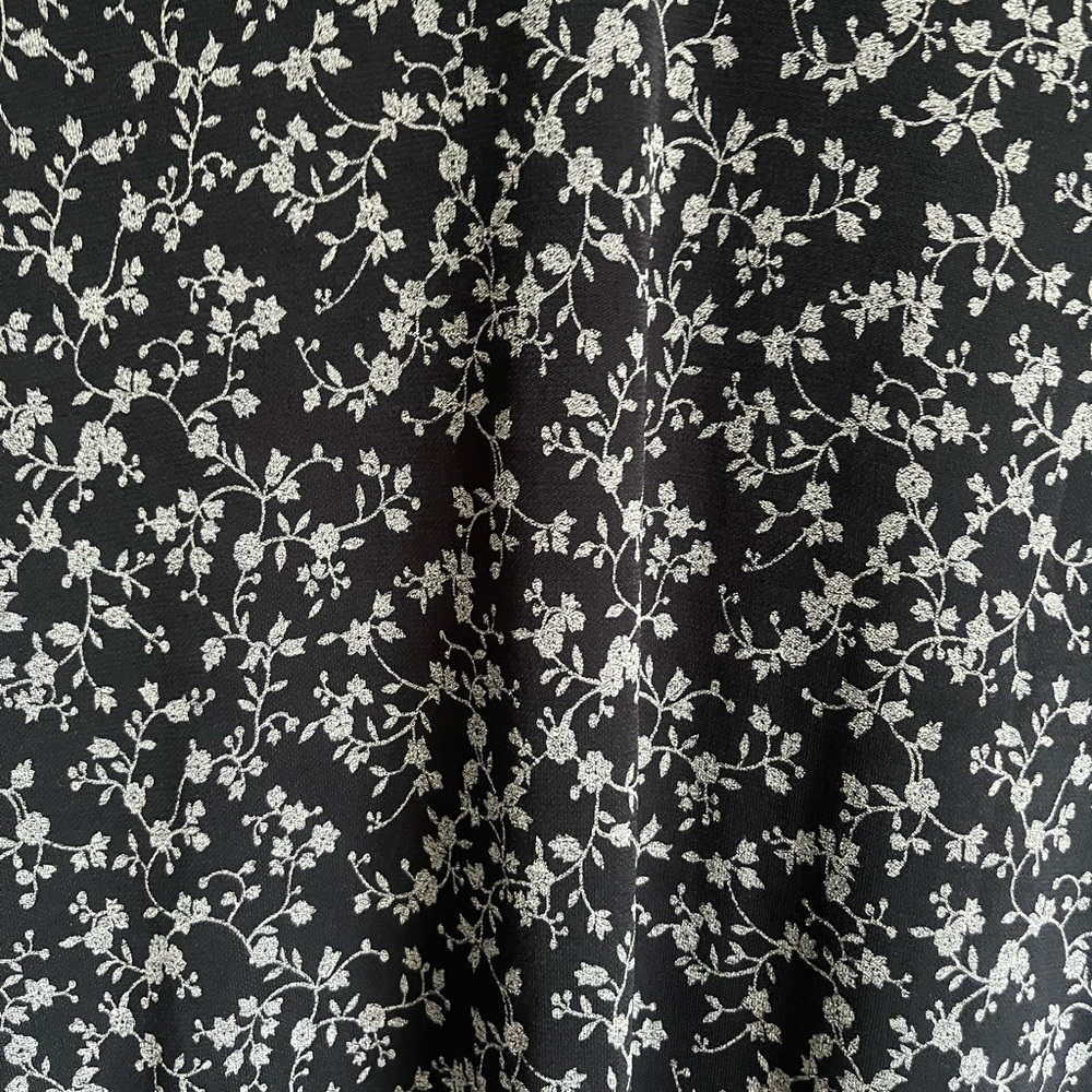 Vintage 90s/2000s GAP Flora Maxi Dress Sleeveless V-Neck Black/Gray Y2K Sz L - Picture 3 of 9